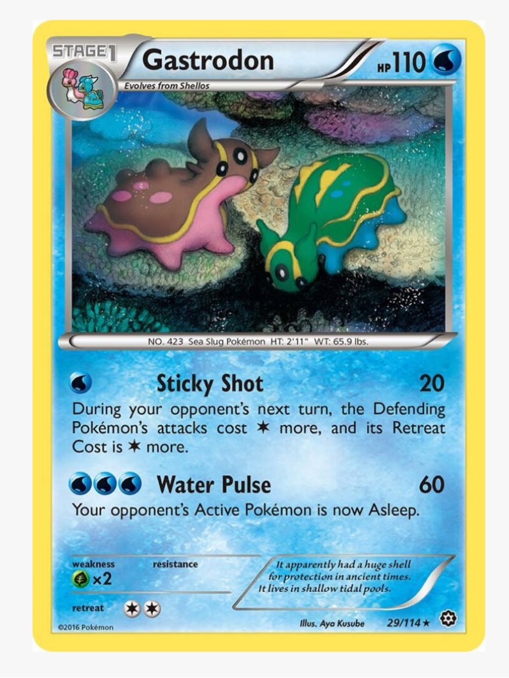 Gastrodon XY Steam Siege Pokemon Trading Card
